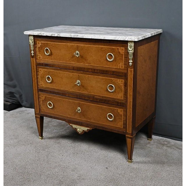 Small Louis XVI Chest of Drawers, 1940s For Sale - Image 15 of 18