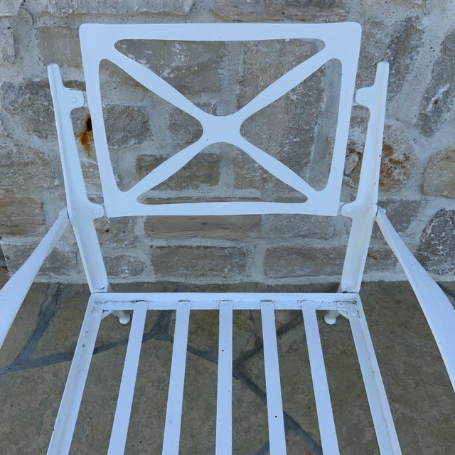 1950s 1950s Mid-Century Modern White Bel Air Patio Armchairs - a Pair For Sale - Image 5 of 12