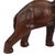 Vintage Brown Leather Elephant with Tusks For Sale - Image 9 of 10