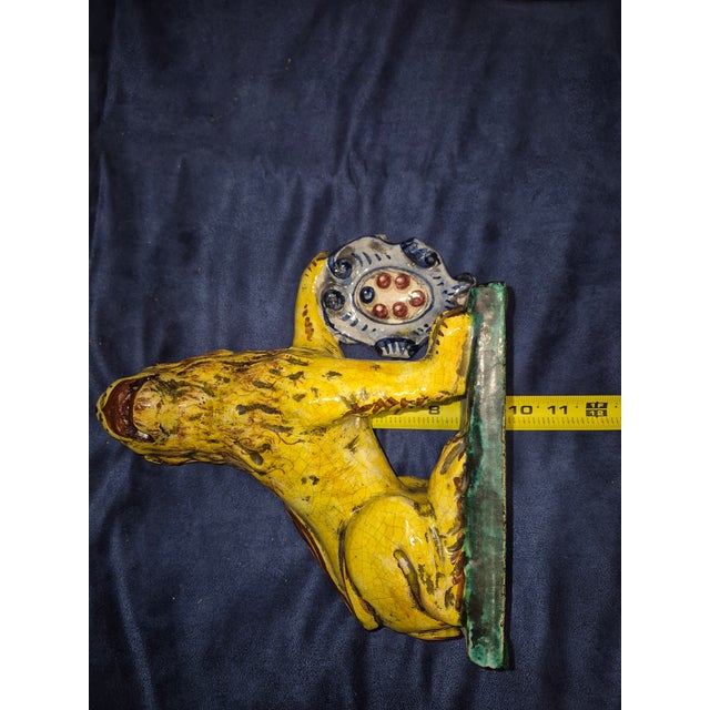 Ceramic Vintage Italian Medici-Style Ceramic Lion Fd For Sale - Image 7 of 8