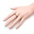 Metal Vintage Micro Pave Cognac Diamond Eternity Band in 10k Gold With Rhodium Finish, Size 8.25 For Sale - Image 7 of 8