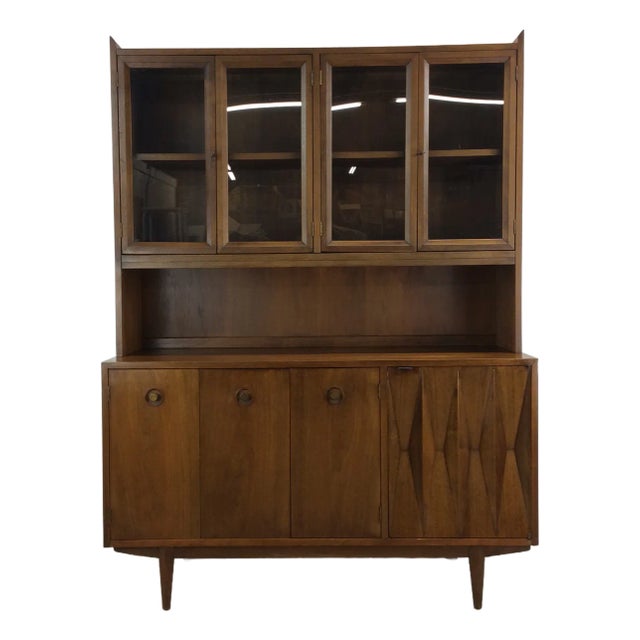 midcentury額 Mid Century Modern 2pc China Cabinet by Albert Parvin for