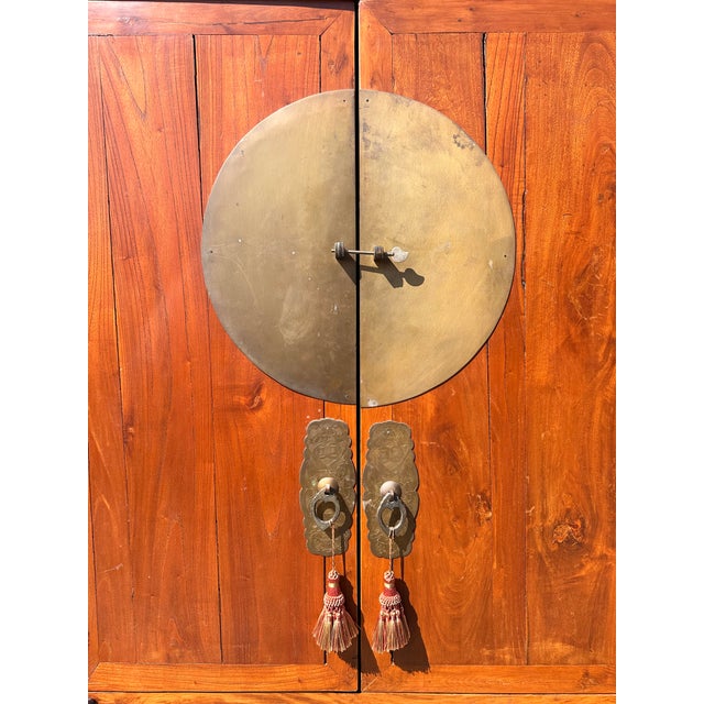 19th Century Antique Chinese Lacquered Ming Style Wedding Cabinet For Sale In Boston - Image 6 of 13