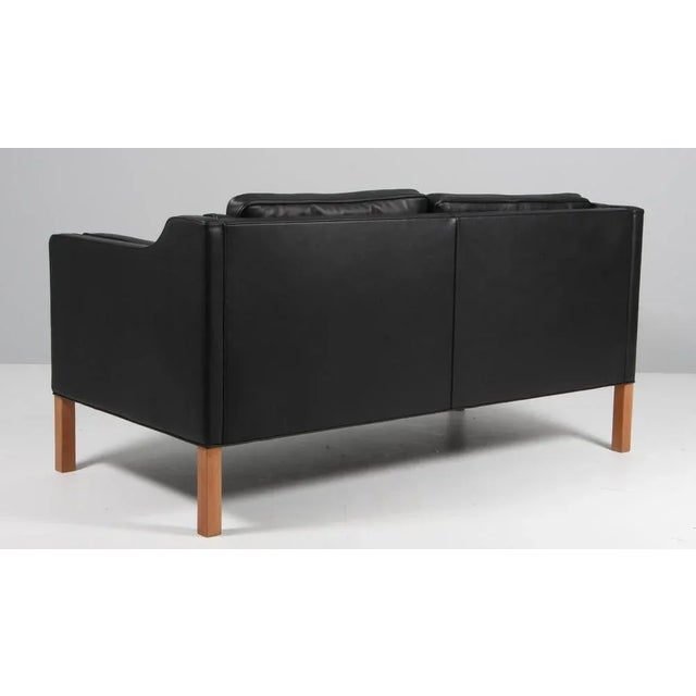 Wood 2-Seater Sofa attributed to Børge Mogensen for Fredericia For Sale - Image 7 of 8
