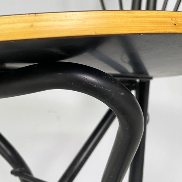 Italian Modern Black Wood and Metal Folding Chair, 1980s For Sale - Image 13 of 18