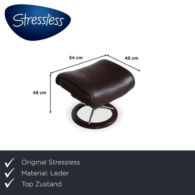 Modern Set of Aura Leather Recliner and Ottoman from Stressless For Sale - Image 3 of 18