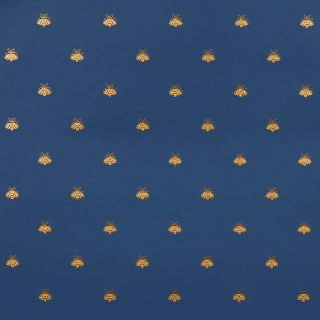 SAMPLE - Schumacher Hubert's Bees Wallpaper In Midnight & Gold For Sale