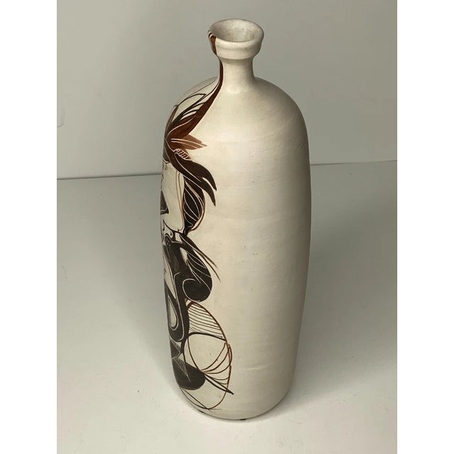 Gorgeous Intertwined faces on this Italian handmade vase by NOMA Santo Stefano di Camastra. A very beautiful piece with a...