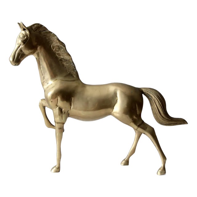 Mid Century Brass Horse Figure For Sale