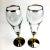 Vintage Gold Stem Rimmed Champagne Glasses For Sale In Portland, ME - Image 6 of 11