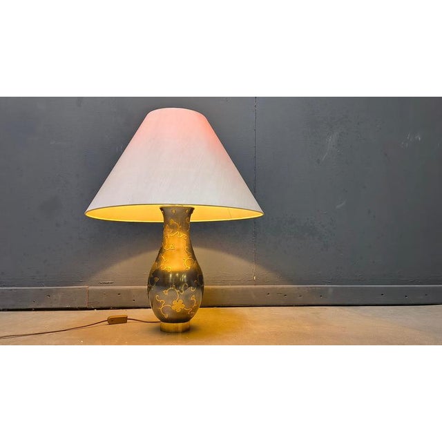 Vintage Pewter Table Lamp, 1970s For Sale - Image 3 of 11
