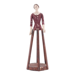 French Folk Art / Santos Cage Doll With Articulated Arms, 1800-25 For Sale