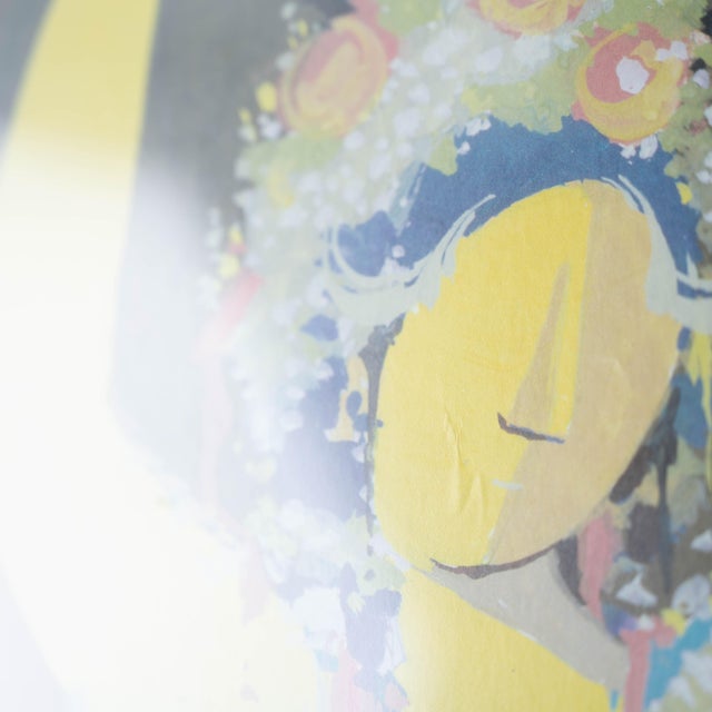 Yellow Bjørn Wiinblad Royal Danish Ballet Poster, Signed, 1988 For Sale - Image 8 of 9