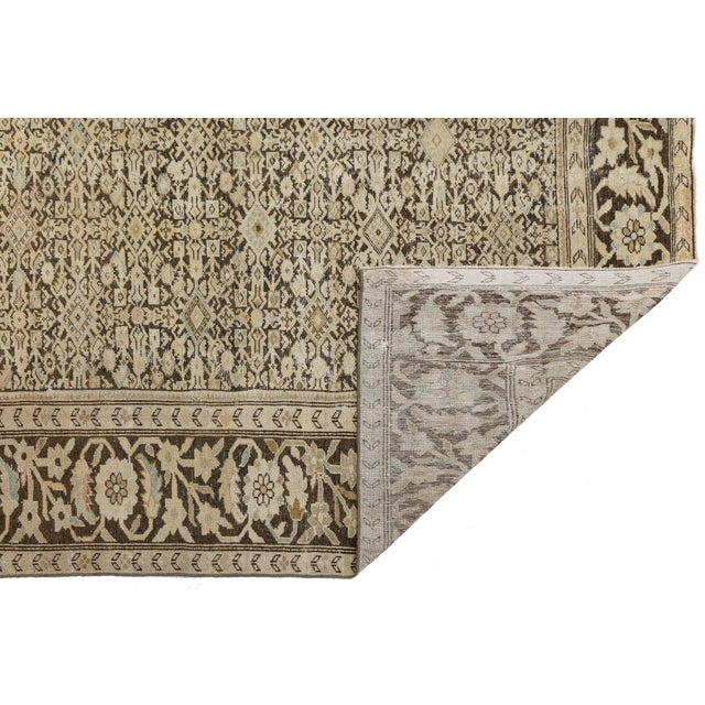 Traditional Antique 19th Century Malayer Rug, Muted Wool Gallery Runner For Sale - Image 3 of 11