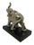 Contemporary Contemporary Silver Aluminum Metal Elephant Sculpture Standing on Black Wood Plinth For Sale - Image 3 of 12