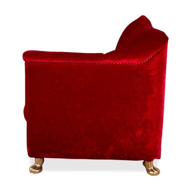 Red Velvet Gaudi Chair from Bretz For Sale - Image 12 of 14