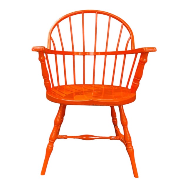 English 1980s Pair of Metal Windsor Bowback Arm Chairs For Sale - Image 3 of 11