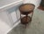 Item : Theodore Alexandermahogany and leather top accent table. Age: 2000's. Details: Leather top. Condition: Very clean...