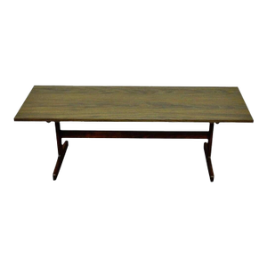 Vintage Mid Century Danish Modern Teak and Laminate Rectangular Coffee Table