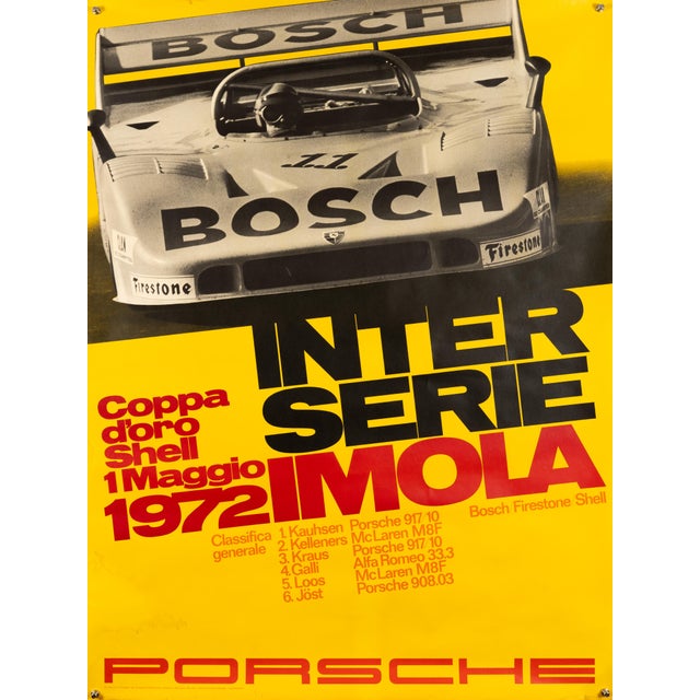 Porsche Interserie Imola Original Poster by Atelier Strenger, 1972 For Sale - Image 9 of 9