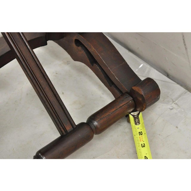 Antique American Victorian Carved Black Walnut Adjustable Folio Print Stand For Sale - Image 10 of 12