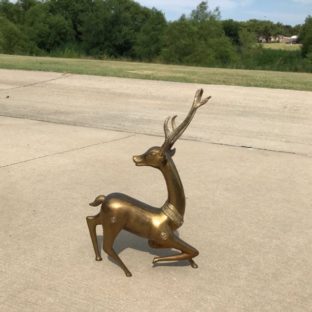 1970s Brass Deer by Sarreid Ltd. For Sale In Dallas - Image 6 of 8