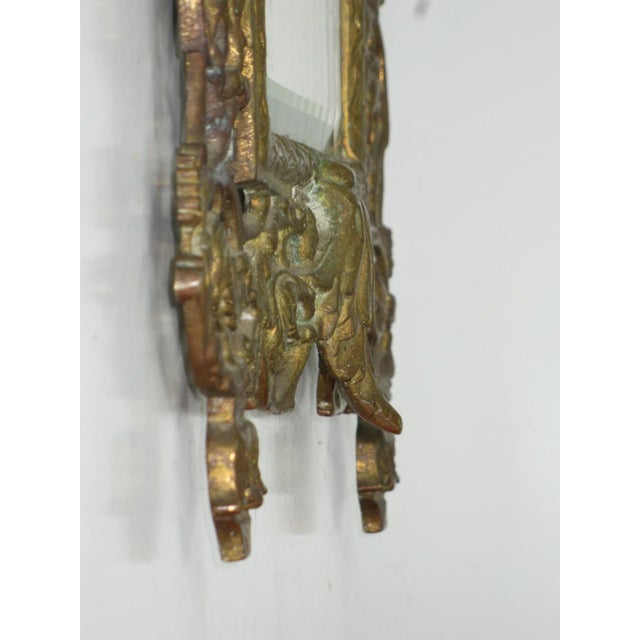 1900s Beveled Mirror Bacchus in Gilded Bronze Victorian Figural For Sale - Image 18 of 18