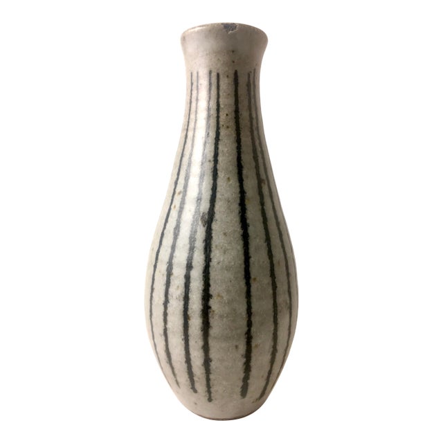 1960s Modern Style Striped Vase For Sale