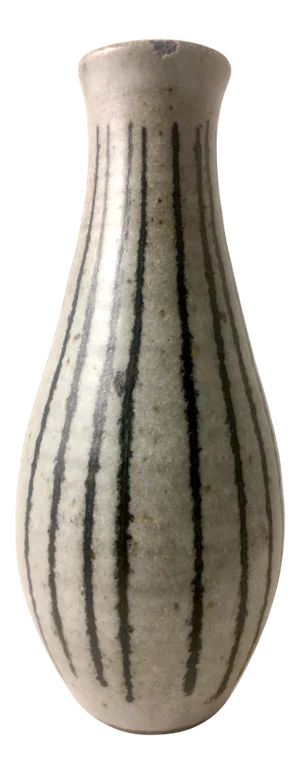 1960s Modern Style Striped Vase