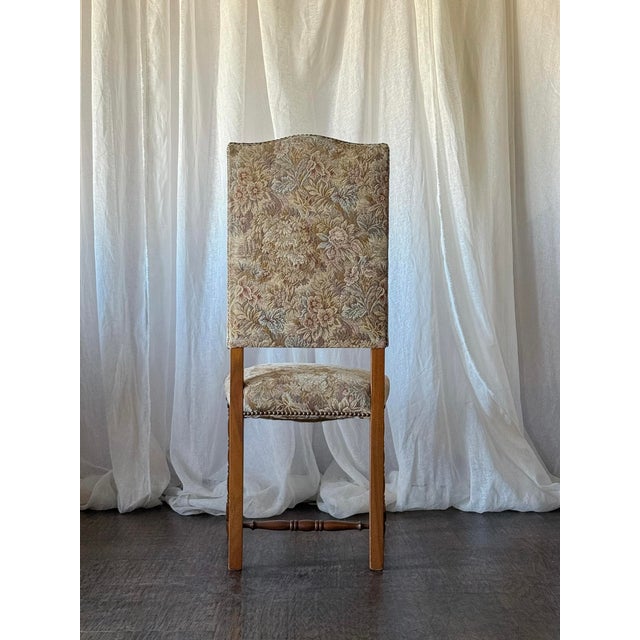 Late 19th Century Set of Six Floral Tapestry Dining Chairs With Turned Legs For Sale - Image 4 of 8