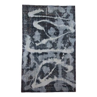 Vintage Hand-Knotted Reworked Middle Eastern Rug For Sale