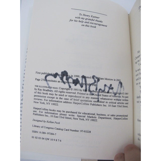 2000 - 2009 Ray Bradbury Signed 1st Edition 2001 Morrow Illustrated Man Book For Sale - Image 5 of 5