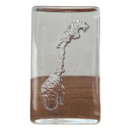 Vintage Scandinavian Art Glass Paper Weight For Sale