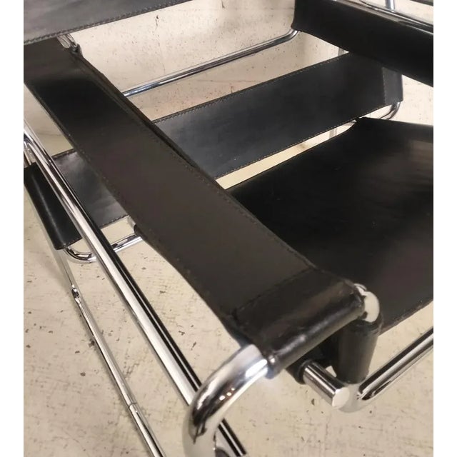 Wassily Chair in Steel and Leather by Marcel Breuer for Gavina, 1960s For Sale - Image 11 of 16