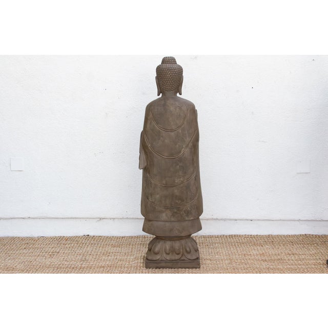 Monumental Stone Buddha W/Peaceful Presence For Sale In Los Angeles - Image 6 of 12