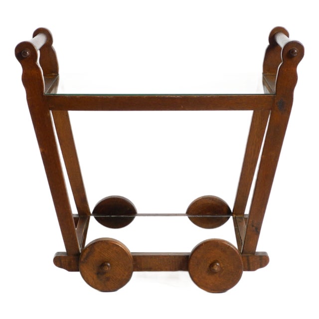 Tea Trolley in Oak, 1930s For Sale