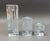 Iittala Timo Sarpaneva Finland Arkipelago Triangle Ice Block Glass Candlesticks Candle Holder Set Of 3 Measures...