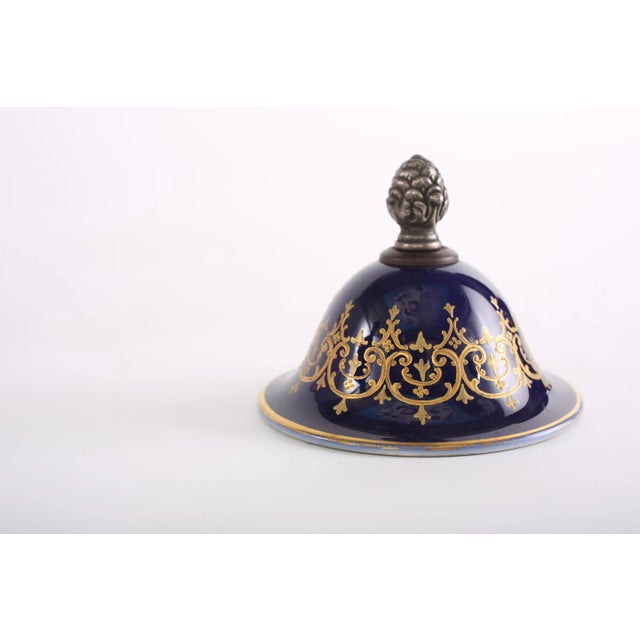 Mid 19th Century Bronze Mounted / Sèvres Porcelain Covered Urn For Sale - Image 9 of 13