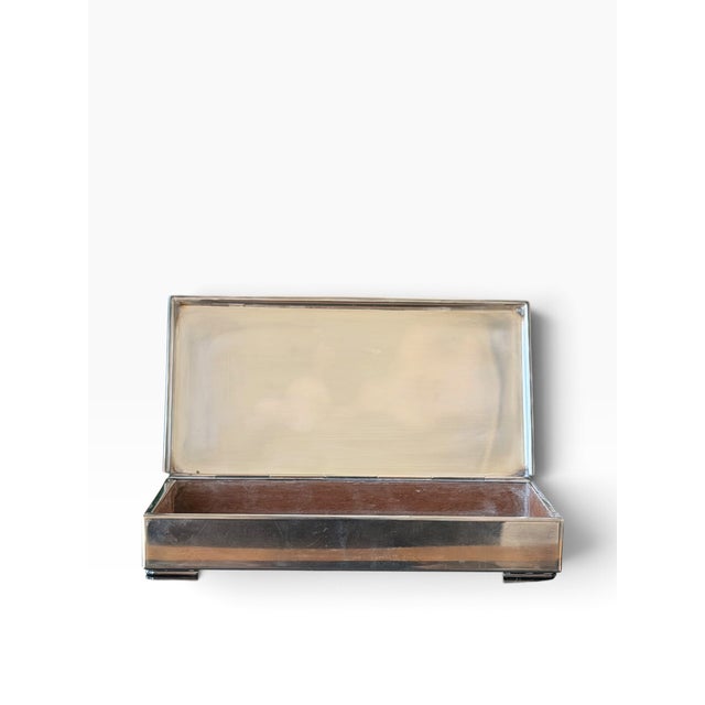 Metal Art Deco Dragsted Danish 925 Sterling Silver Box For Sale - Image 7 of 12