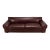 1960s Mid Century Modern Castro Convertible Naugahyde Long Sofa in Dark Burgundy For Sale