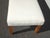 Modern White Bed Side Bench With Brown Legs & Designer Fabric For Sale - Image 4 of 12