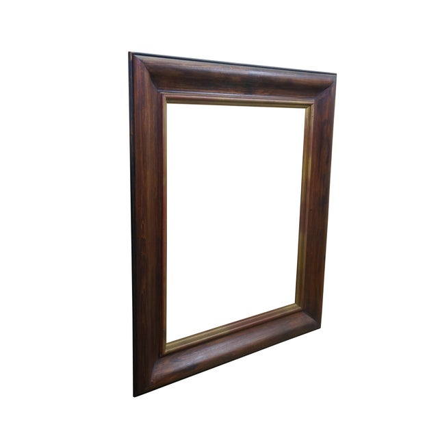 Vintage wood frame featuring a painted oak grain with gold bevelled lining. Dimensions: 36.75" x 1" x 43.75" / Fits -...