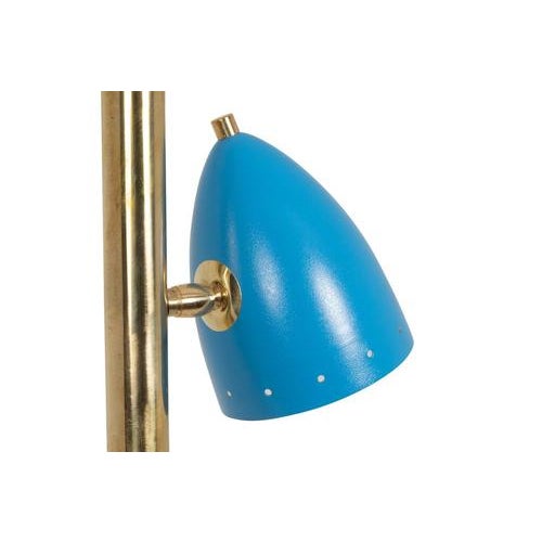 Tubular Hanging Lamp in Patinated and Lacquered Brass For Sale - Image 6 of 7