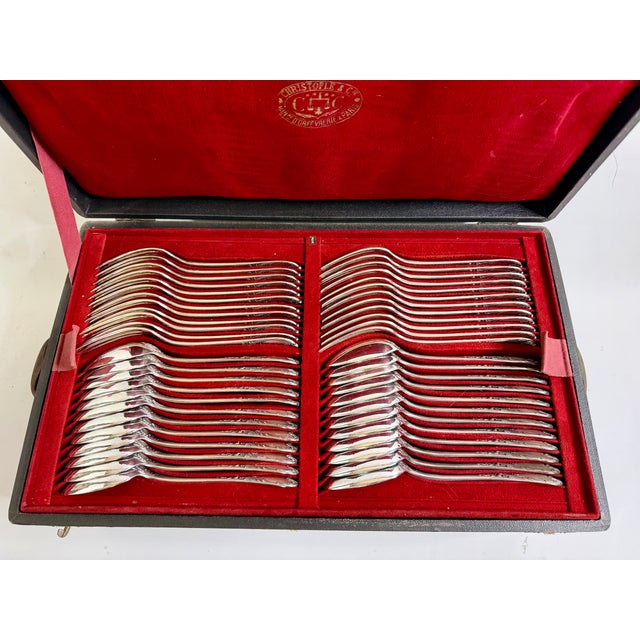 Gray Prestige Flatware Service with Marly Pattern for 18 from Christofle, 1897, Set of 154 For Sale - Image 8 of 13