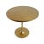 Beautiful cast aluminum round bistro table with antiqued brass finish. A solid brass appearance but lighter weight....