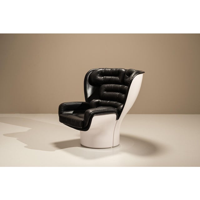 Set of Elda Chair and Ottoman by Joe Colombo for Comfort, Italy, 1970s, Set of 2 For Sale - Image 11 of 15