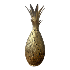 Vintage Gilt Metal Gold Tone Pineapple Sculpture