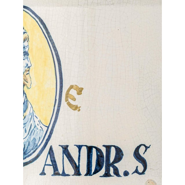 Italian Apothecary Pharmacy Albarello Ceramic Table Lamp from Deruta, 1870s For Sale - Image 4 of 13