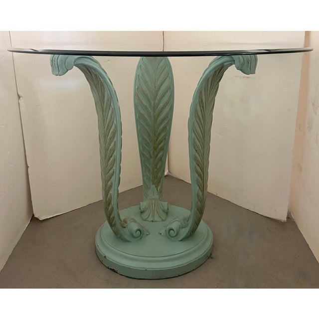 Traditional Empire Style Carved Wood Entry Hall/Dining Table For Sale - Image 3 of 10