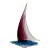 1980s Italian Blown Glass Sailboat Sculpture For Sale